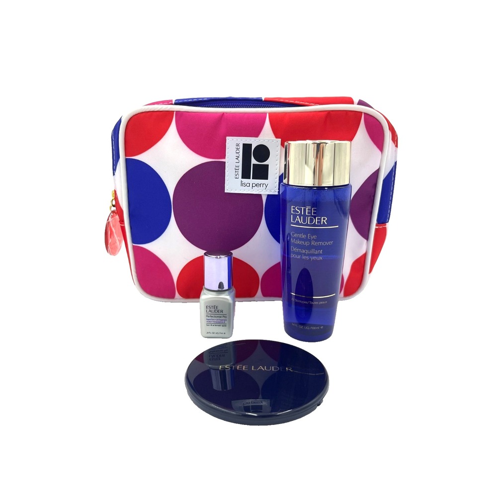 Estee Lauder Set Cosmetic Bag Makeup‎ Remover 3.4 oz Perfectionist Pro Mirror